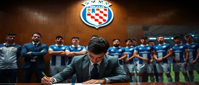 Cardoso Varela, mid-30s, athletic build, wearing a plain blue shirt and white shorts, sprinting across a lush green...